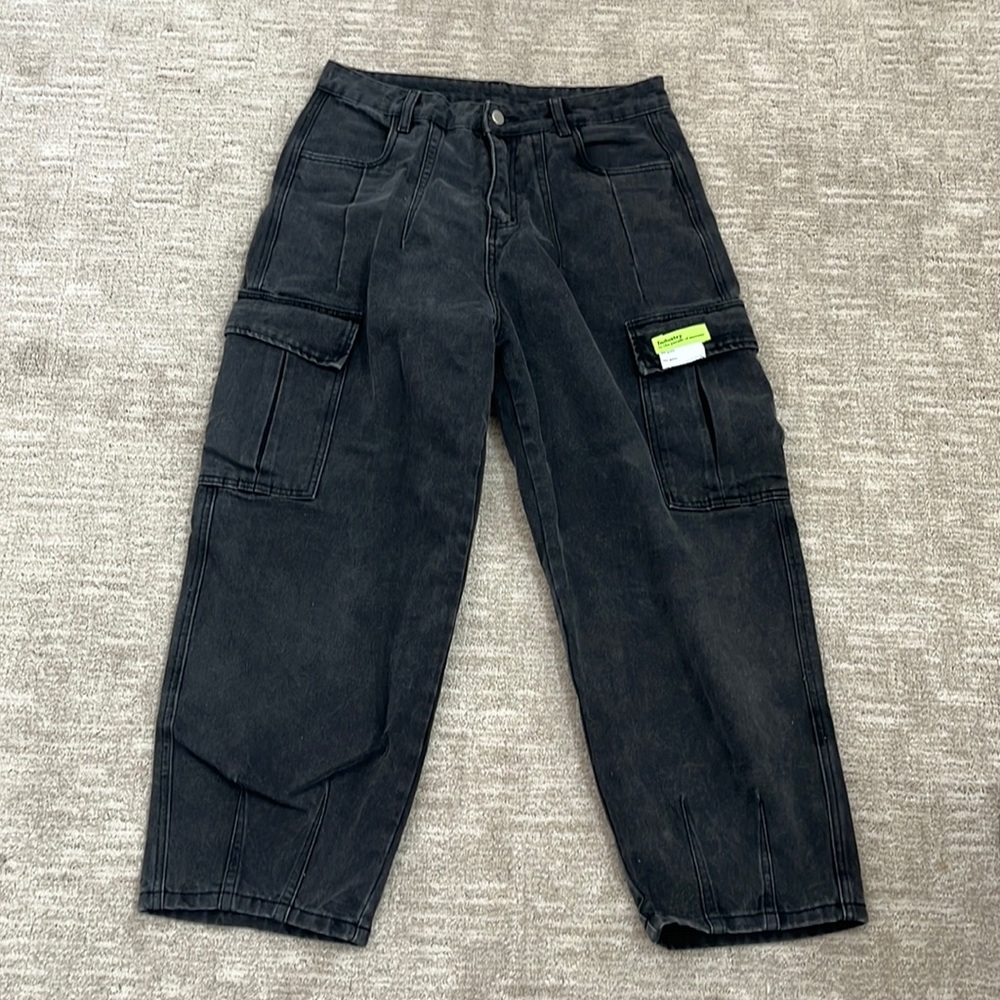 MENS BLACK CARGO PANTS